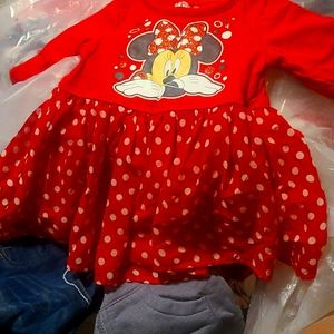 Minne mouse red poker dots set pants and top